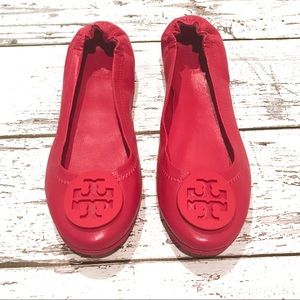 NWOT Tory Burch Minnie Flats Hot Pink